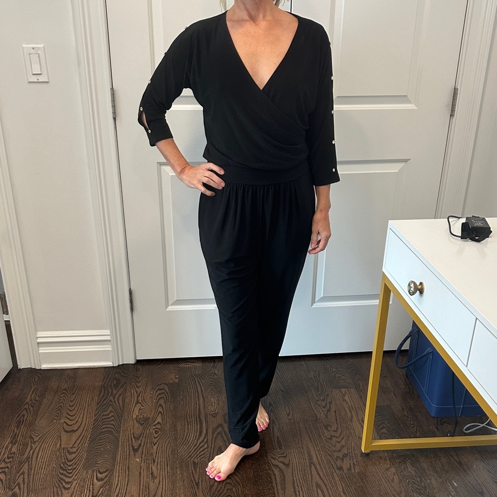 White House Black Market Black Wrap Jumpsuit